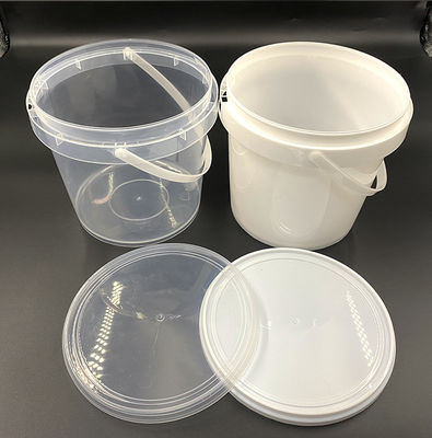 1L-10L secchi di plastica trasparente con coperchio e manico spessore multifunzionale 1,0-2,5 mm