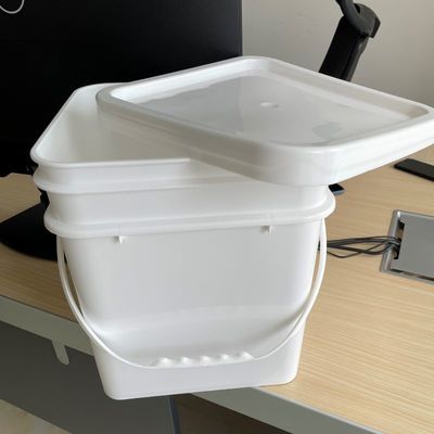 Bottine di plastica quadrate personalizzabili da 15L con maniglia e accessori per la stampa