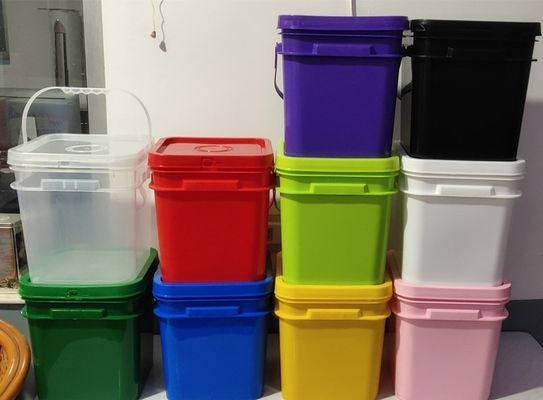 10 kg 10 litri di secchio quadrato secchio di plastica per la stampa in seta