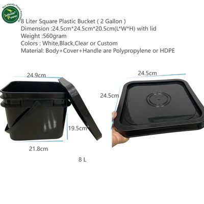 Scafo di plastica quadrata con coperchio durevole e soluzione di stoccaggio