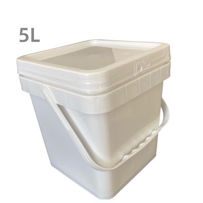Aceri 5L 6L 8L 10L Barattolo di plastica quadrato con logo a colori personalizzati e facile apertura