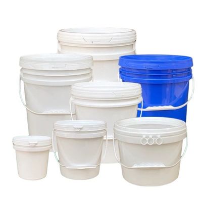 Botti di plastica rotondi o quadrati da 5 litri con maniglia di ferro personalizzabili e durevoli