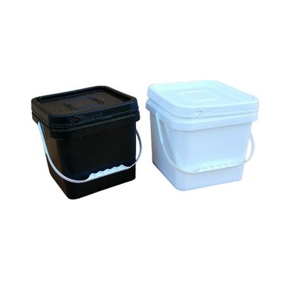 Accessori in polipropilene secchi quadrati di plastica 2 galloni 4 galloni secchi quadrati con coperchio e manico