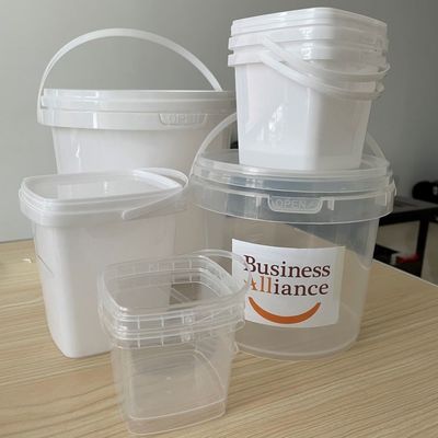 Bottile di plastica quadrato personalizzabile 500ml 1L 2L 3L 5L con opzione contenitore quadrato