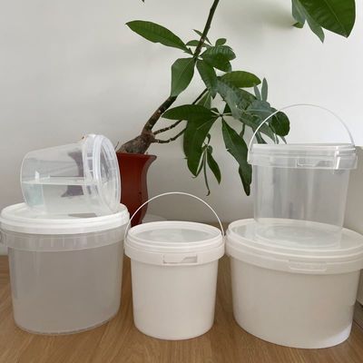 Botti di polipropilene 2 litri Barattolo di plastica trasparente con coperchio e maniglia
