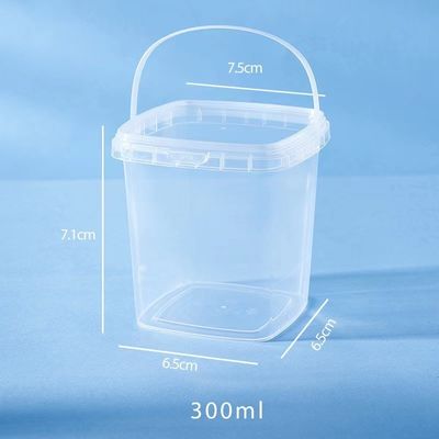 LOGO Stampato quadrato PP Plastic Bucket Mini Bucket per secchioni Copri e maniglie
