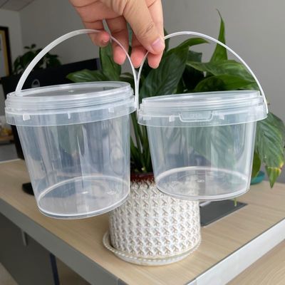Stampa a tela di seta/trasferimento di calore/IML 1L-5L secchio di plastica trasparente con coperchio