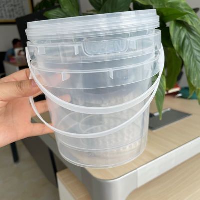 Stampa a tela di seta/trasferimento di calore/IML 1L-5L secchio di plastica trasparente con coperchio