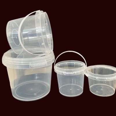 Personalizzare piccole vaschette di plastica bianca con coperchio 1L 2L 3L 4L 5L e campione gratuito incluso
