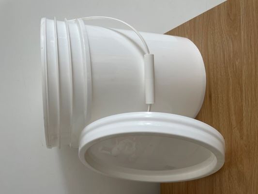 20L secchio di plastica in PP bianco trasparente con coperchio e maniglia per la certificazione FDA