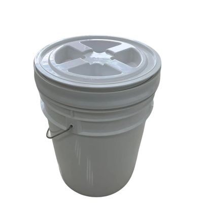 Barattolo rotondo in plastica a prova di perdite da 5 galloni e 6 galloni con manico personalizzato per le vostre esigenze