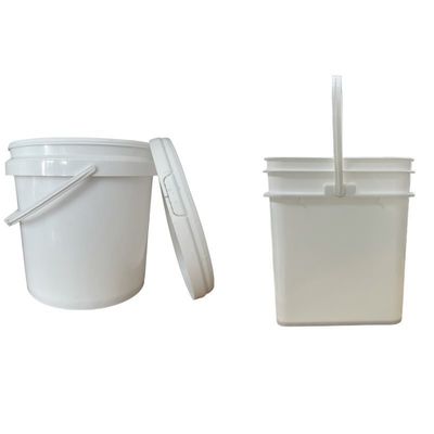 2L/4L/5L/8L/10L/15L/18L contenitore PP secchio di plastica 5 galloni secchio quadrato con coperchio