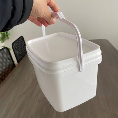 Personalizza 3L 5L Easy Open Rectangular Bucket Plastic Bucket con coperchio e maniglia