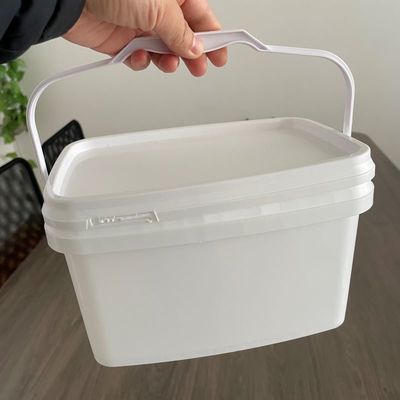 Personalizza 3L 5L Easy Open Rectangular Bucket Plastic Bucket con coperchio e maniglia