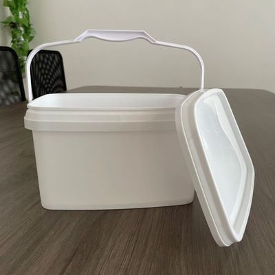 Personalizza 3L 5L Easy Open Rectangular Bucket Plastic Bucket con coperchio e maniglia