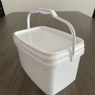 Personalizza 3L 5L Easy Open Rectangular Bucket Plastic Bucket con coperchio e maniglia