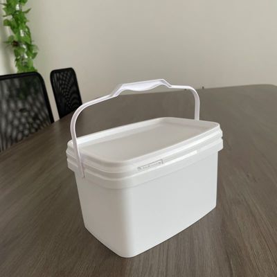 Personalizza 3L 5L Easy Open Rectangular Bucket Plastic Bucket con coperchio e maniglia