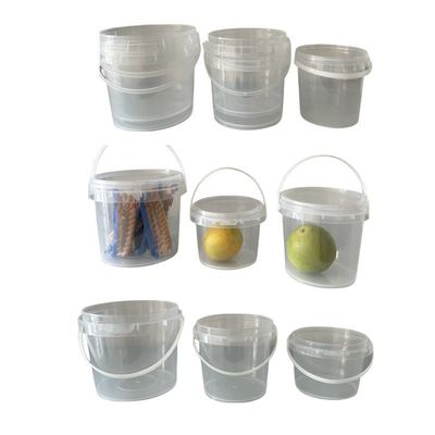 Certificato GAP/ISO/FDA 300ml-5L Custom Clear Peanut Butter Sauce Food Packaging Container Bucket con coperchio