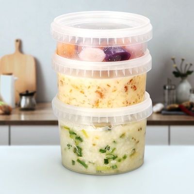 Certificato GAP/ISO/FDA 300ml-5L Custom Clear Peanut Butter Sauce Food Packaging Container Bucket con coperchio