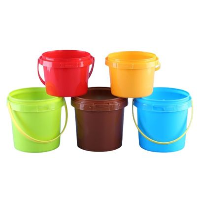 1Spessore da 0,0 a 2,5 mm Colore rotondo in plastica secchio bianco trasparente con coperchio e versatile