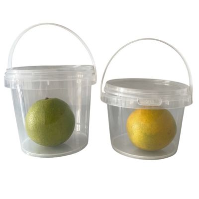 200ml 300ml 500ml 750ml 1L secchio di plastica con coperchio e maniglia per la stampa a trasferimento di calore