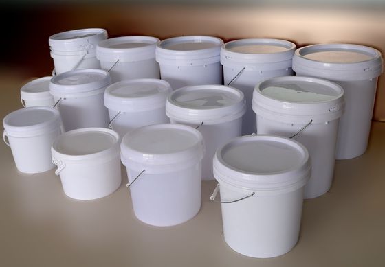 Barattolo rotondo in plastica trasparente con manico per salsa di cetrioli e pesce di capacità 3L
