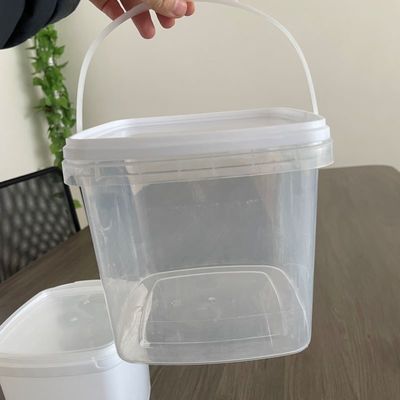 GAP/ISO/FDA Certified Square Plastic Bucket in 500ml 1L 2L 3L 4L 5L Dimensioni per snack