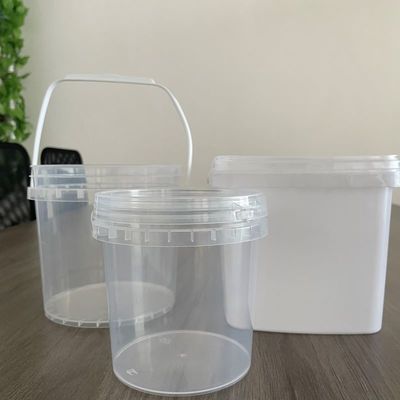 GAP/ISO/FDA Certified Square Plastic Bucket in 500ml 1L 2L 3L 4L 5L Dimensioni per snack