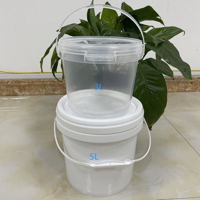 Materiale polipropilene Contenitore alimentare rotondo o quadrato 3L 5L con coperchio Bottile di plastica