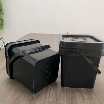 Bottile di plastica da 5 litri quadrati personalizzabile e riciclabile per l'imballaggio dei semi