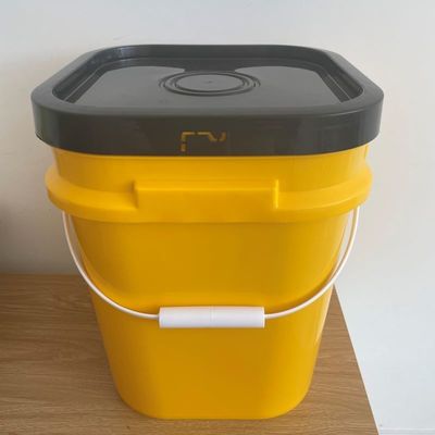 Bottile di plastica quadrata da 25L con tela di seta/trasferimento termico/stampa IML