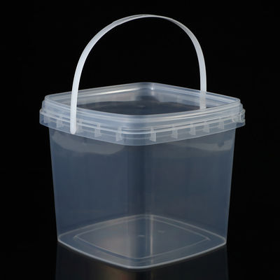 2L 3L 5L 8L 10L secchio di plastica trasparente con facile apertura e chiusura del coperchio personalizzare rotondo