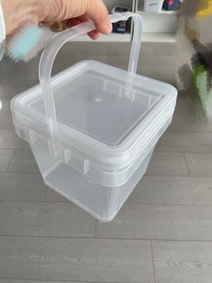 2L 3L 5L 8L 10L secchio di plastica trasparente con facile apertura e chiusura del coperchio personalizzare rotondo