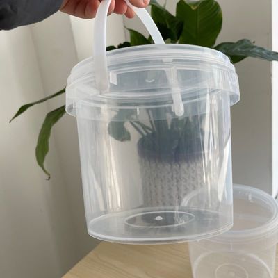 Bottile di plastica bianca di qualità alimentare con coperchio 1lt 2lt 3lt 4lt 5lt Bottile tipo PP