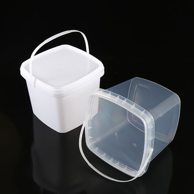 2L 3L 5L 8L 10L secchio di plastica trasparente con facile apertura e chiusura del coperchio personalizzare rotondo
