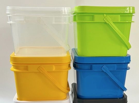 2L 3L 5L 8L 10L secchio di plastica trasparente con facile apertura e chiusura del coperchio personalizzare rotondo
