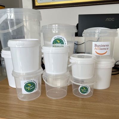 1.0MM-2.5mm Spessore secchio di plastica bianca/trasparente per riso e dessert