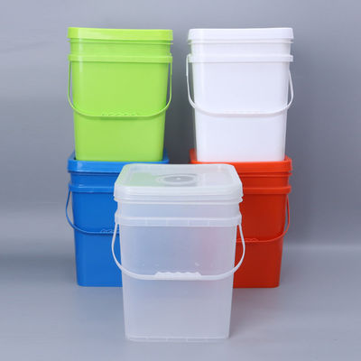 Contenitore di plastica quadrata da riciclare con coperchio di secchio