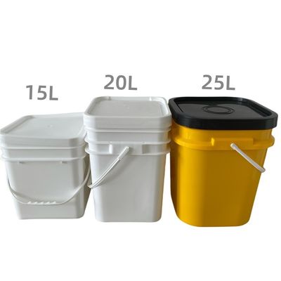 Contenitore in plastica quadrata da 20L con certificazione GAP/ISO/FDA e design personalizzabile