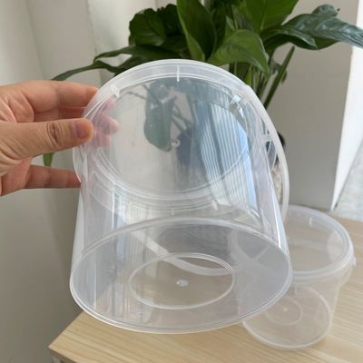 1.0MM-2.5mm Spessore secchio di plastica alimentare con coperchio bianco chiaro