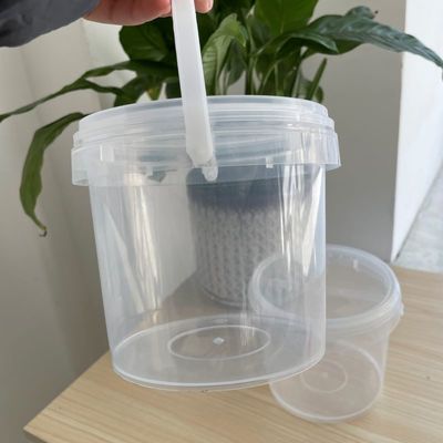 Contenitore in plastica rotondo da 1000 ml 32 oz con chiusura facile da aprire