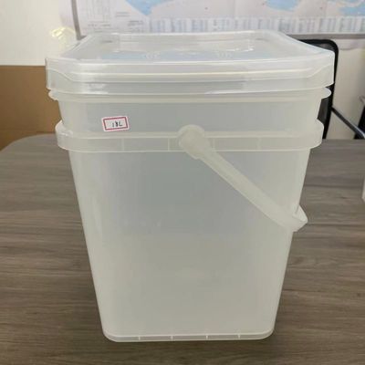 Bottile quadrato chiaro 8L Bottile di plastica stampato personalizzato con coperchio