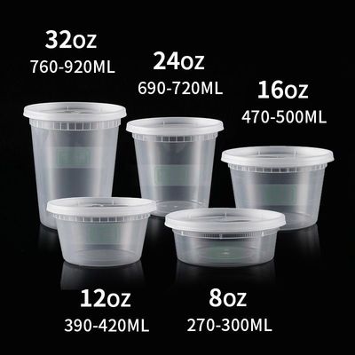 Botti di plastica rotondi su misura da 1L 2L 3L 4L 5L 6L 7L 8L 10L con manico e coperchio