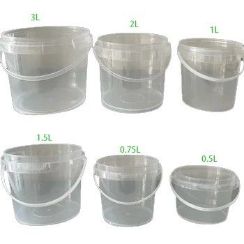 Botti di plastica rotondi su misura da 1L 2L 3L 4L 5L 6L 7L 8L 10L con manico e coperchio