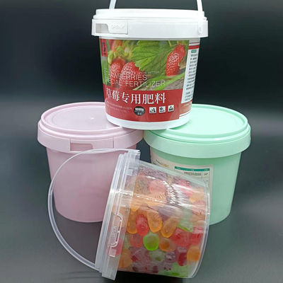 Bottile di plastica stampato su misura per alimenti di qualità di cotone caramelle popcorn snack salsa