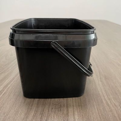 3 litri di secchio rettangolare, secchio di plastica trasparente per la stampa su tela di seta/trasferimento di calore/IML