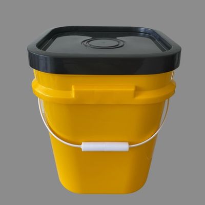 5 galloni 6 galloni di carico portante secchio di plastica quadrato per cosmetici certificato da GAP/ISO/FDA