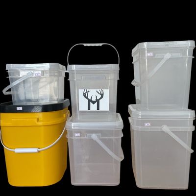 Bottile per il deposito di semi quadrati con design trasparente e maniglia del coperchio conveniente