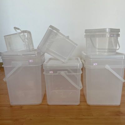 Bottile per il deposito di semi quadrati con design trasparente e maniglia del coperchio conveniente