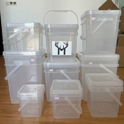 Bottile per il deposito di semi quadrati con design trasparente e maniglia del coperchio conveniente